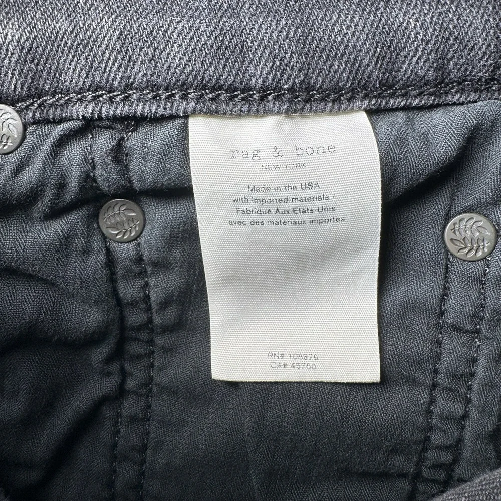 Rag & Bone Fit 2 Slim Jeans Mens‎ 29x33 Black Slim Straight Denim Casual Pants